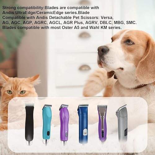 Wide Blade for Pet Grooming (Silver/7FW-3Pack)