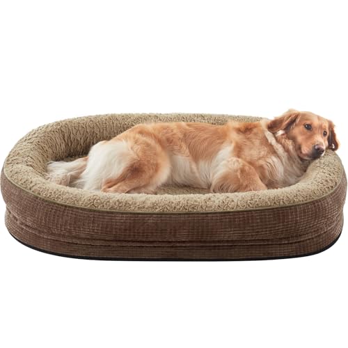 Orthopedic Dog Beds Large Sized Dog (Brown / 42"l X 32"w X 7.5"th)