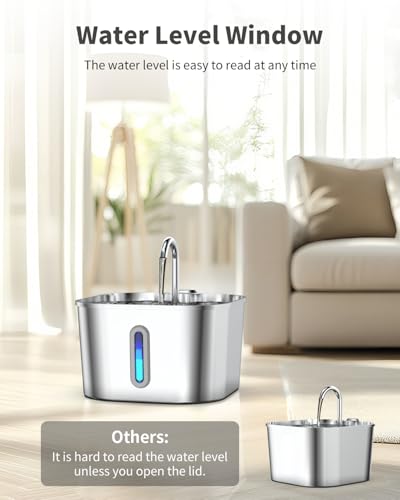 Cat Water Fountain Stainless Steel (2.2L/74oz)