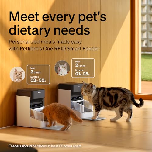 Automatic Cat Feeders for 2 Cats (White / 3L*2 Packs)