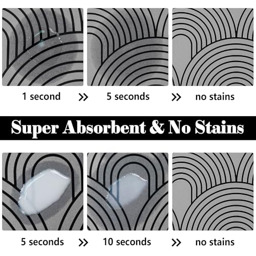 Dog Food Mats for Floors Absorbent (XL(24"×32") / 01-Light Grey)