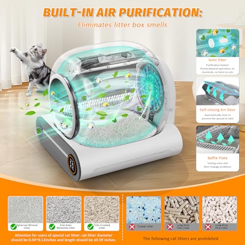 Self Cleaning Cat Litter Box (White)