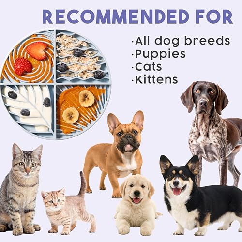 Paradise Dog Lick Mat for Slow Feeding & Anxiety (Sky)