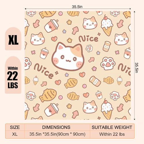 35.5" Cat Grooming Wrap Cat Wrap for Cutting Nails L (XL-35.5inch (within 22lbs) / #D1)