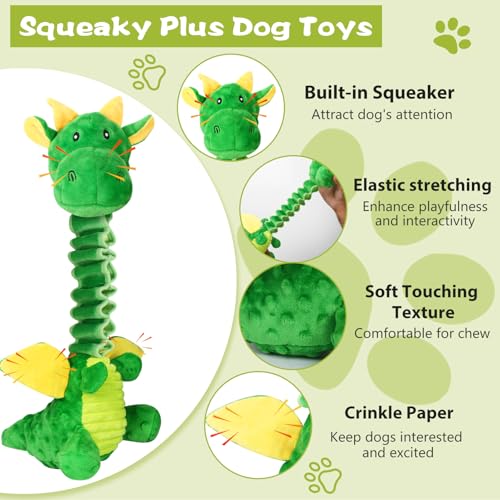 Large Squeaky Dog Toys (Green)