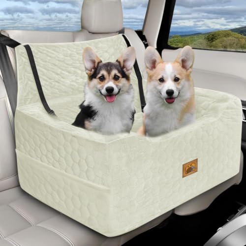 Dog Car Seat for Medium (White / Large)