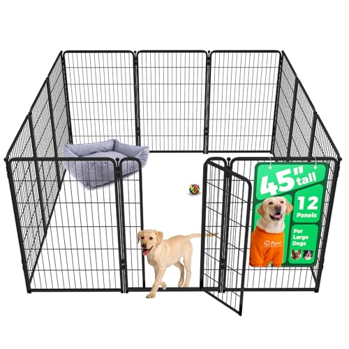 Homeplus Indoor Dog Playpen (Black / 45"H)