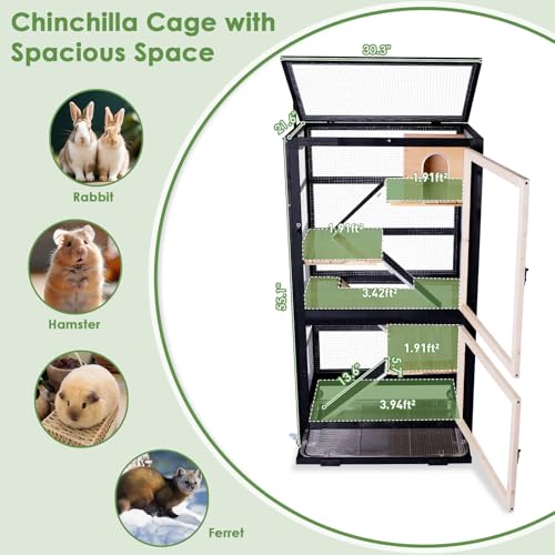 Large Chinchilla Cage Small Animal Enclosure with Chew