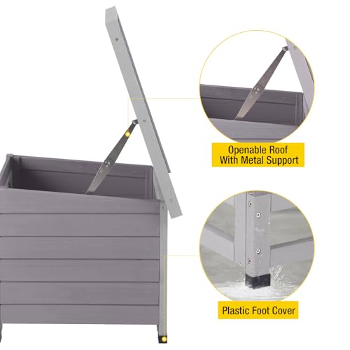 Cat House Waterproof Feral Kitty Shelter Outdoor Indoor Kitty shelter for Cats and Other Small Animals