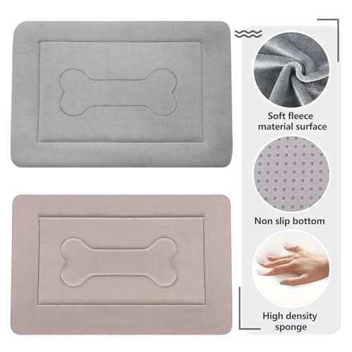 Extra Large Dog Bed Soft Dog Crate Pad Mat 48 in Non (48.0"L x 30.0"W x 1.2"Th / Clay Gray)