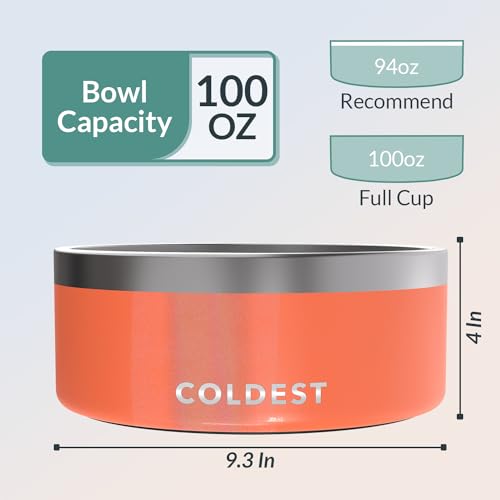 Coldest Dog Bowl (100 oz / Candy Red Glitter)