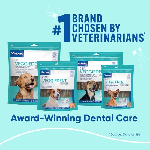 C.E.T. Veggiedent Fr3sh Plaque and Tartar Control Chews for Dogs (Large Over 66lbs)