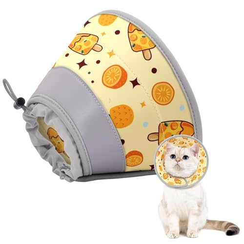Cat Cone Collar Soft to Stop Licking (Orange / L)