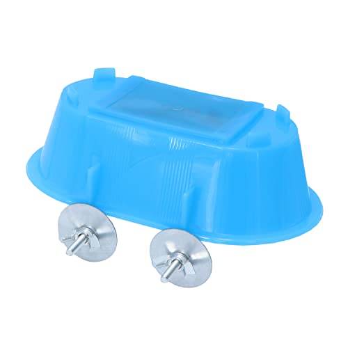 Bird Bath with Mirror for Small Birds Budgie Parakeet Cage (Blue (B))