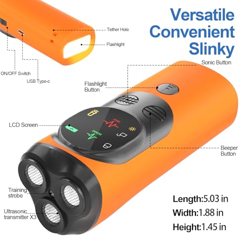 Dog Sonic Bark Deterrents Devices for Own or Neighbor's Dog (Orange)