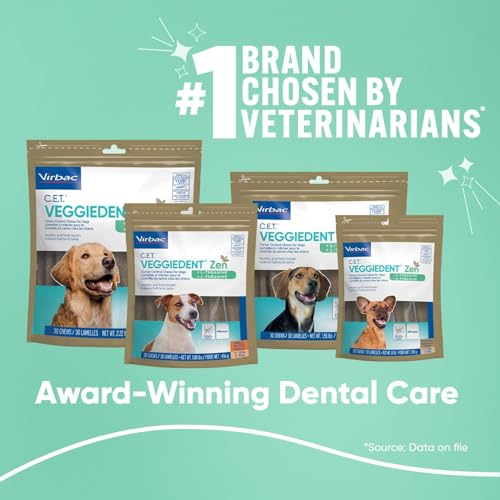 C.E.T. Veggiedent Fr3sh & Zen Plaque and Tartar Control Chew for Dogs (Extra Small Under 11lbs)