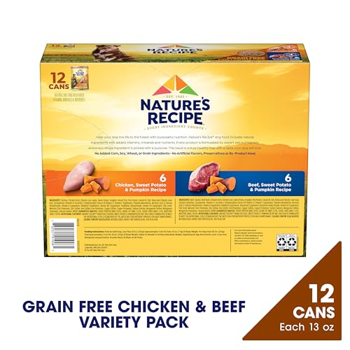 Nature’s Recipe Grain Free Wet Dog Food Paté Variety Pack