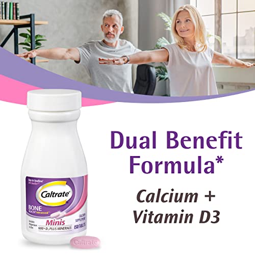 Minis 600 Plus D3 Vitamin D and Calcium Supplement Tablets (150 Count (Pack of 1) / Tablets)