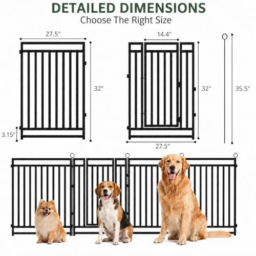Thickened Outdoor Dog Fence (32" Height / 16 Panels)