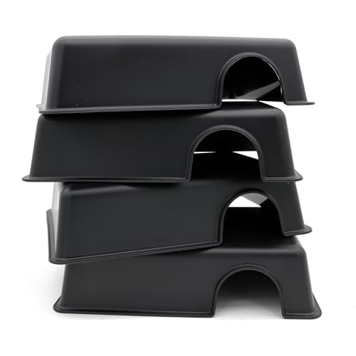 Reptile Hide Box Snake Hide Feel Secure and Safe (Black / Large 4 pcs)