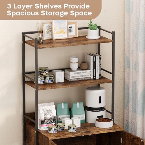 Cat Litter Box Enclosure (Brown)