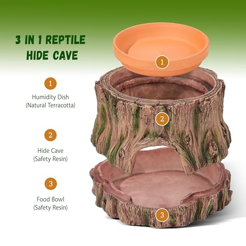 3 in 1 Leopard Gecko Humid Hide