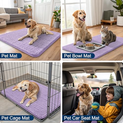 Dog Door Mat for Muddy Paws 30x20 (Lavender / 30"X20")