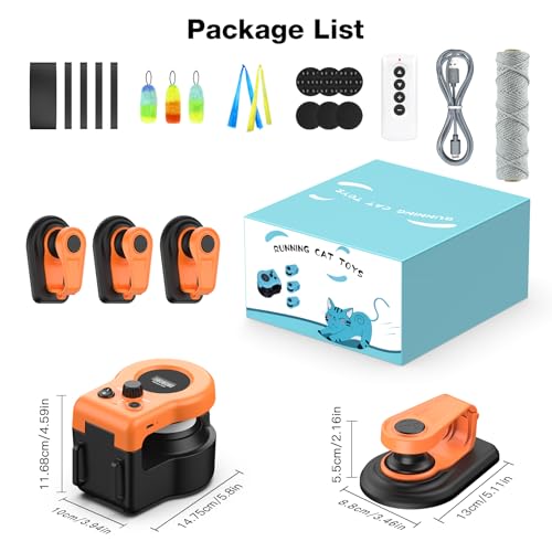 Interactive Cat Toys for Indoor Cats (Orange)