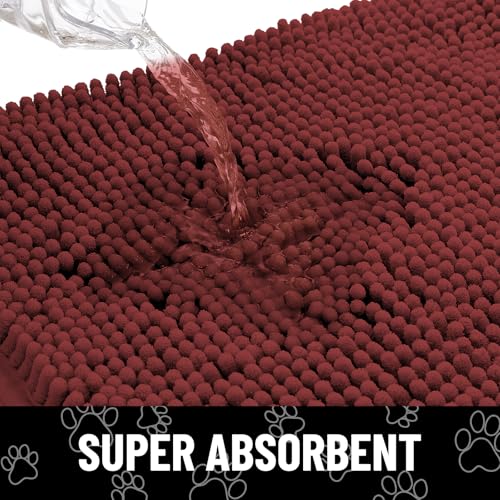 Dog Door Mat for Muddy Paws (36"X24" / Caramel Russet and Black)