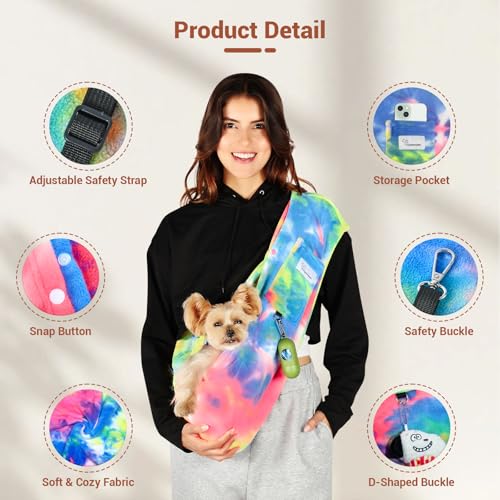 Hands Free Cat Sling Carrier (Fruits / 26.6"L x 14.2"W x 22.4"H)