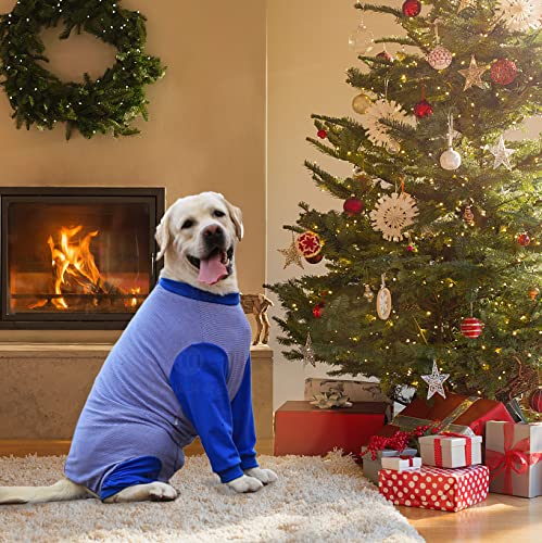 Dog Onesie Surgery Recovery Suit for Large Medium Bodysuit Dogs Pajamas PJS Full Body for Shedding (X-Large / Blue)