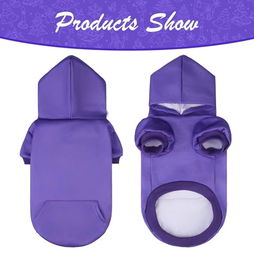 Dog Hoodie for Large Medium Small Dogs (Purple / Large)