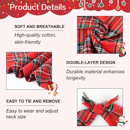 Dog Christmas Bandana with Tassels Edges (Large / Christmas)