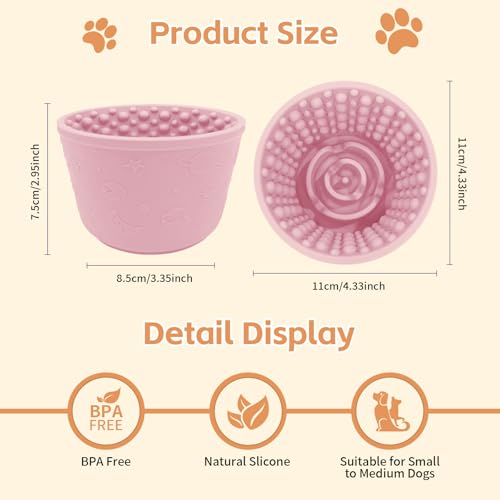 Dog Lick Bowl (S-M / Pink)
