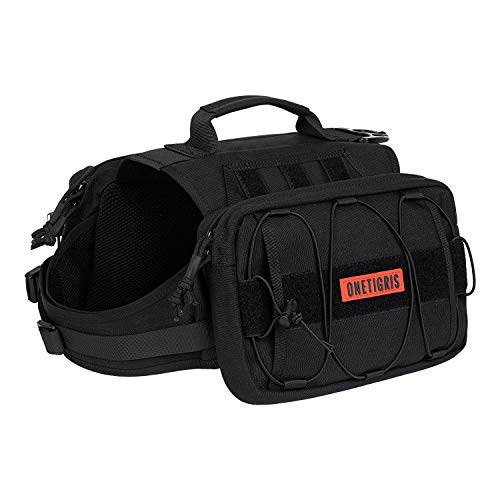 Dog Backpack for Medium & Large Dogs (Black / Large)