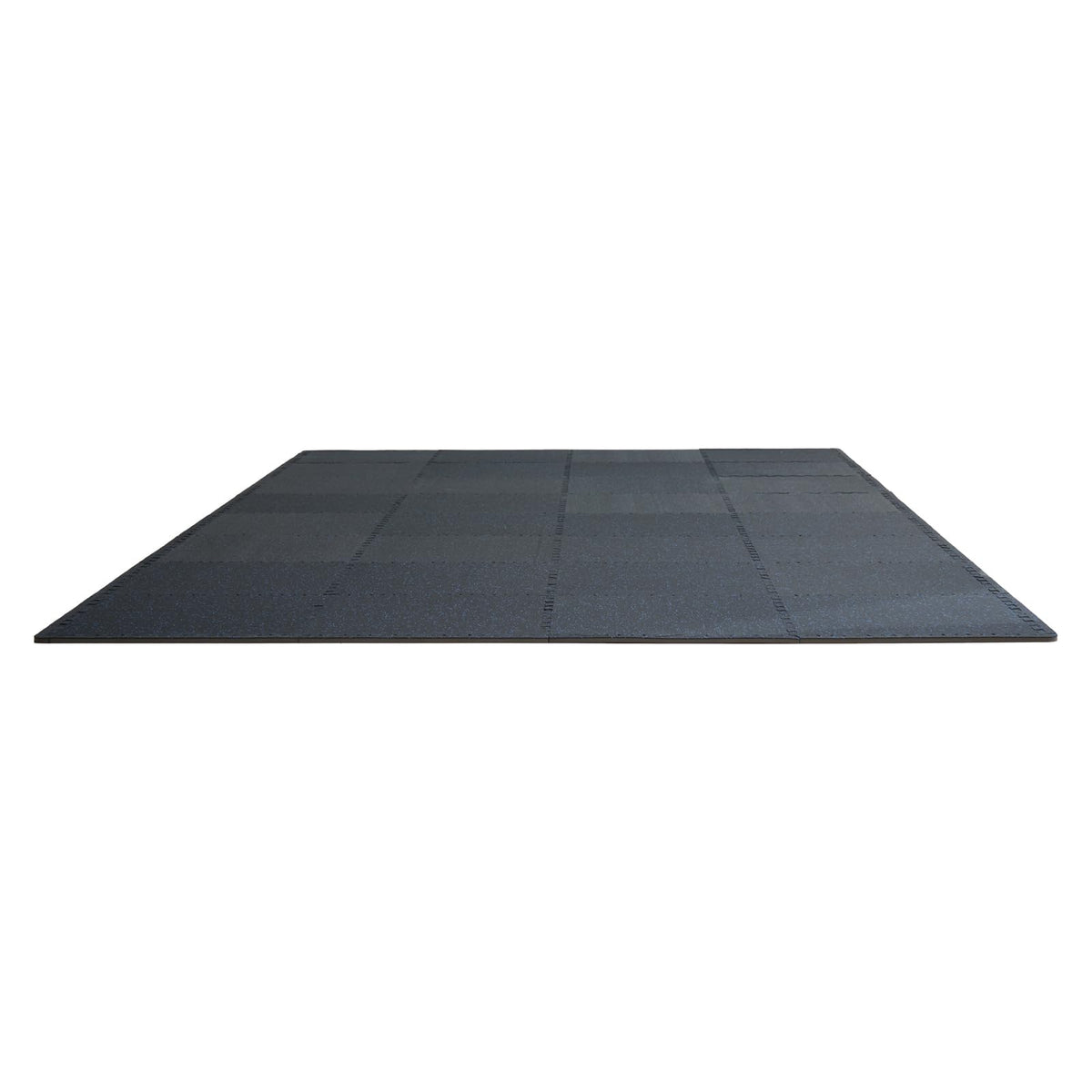 0.56Inch 100sq.ft 25 Tiles Gym Flooring for Home Gym (Black & Blue / 25"L x 25"W x 0.56"Th)