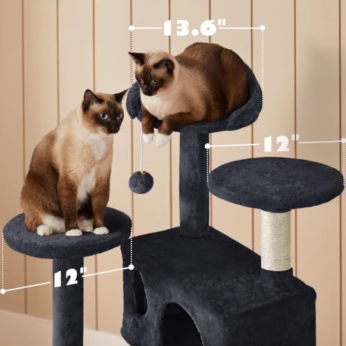 54in Cat Tree Tower (Black / 54in)