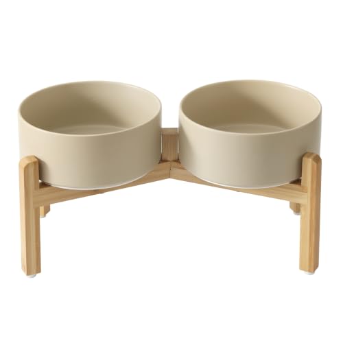 Dog Bowls Elevated (Matte Khaki)