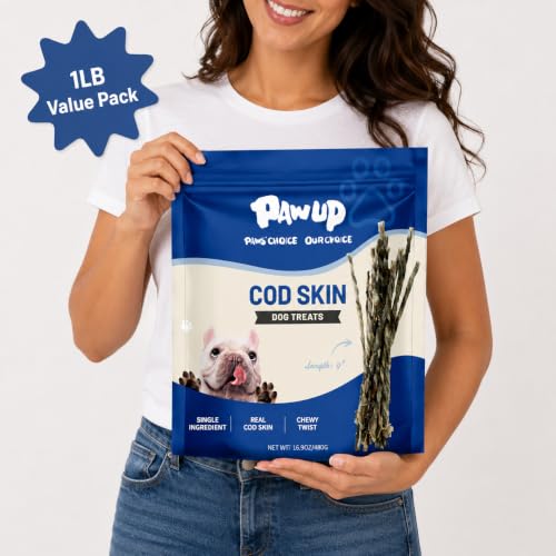 Cod Skin Twist Dog Treats (1 Pound (Pack of 1))