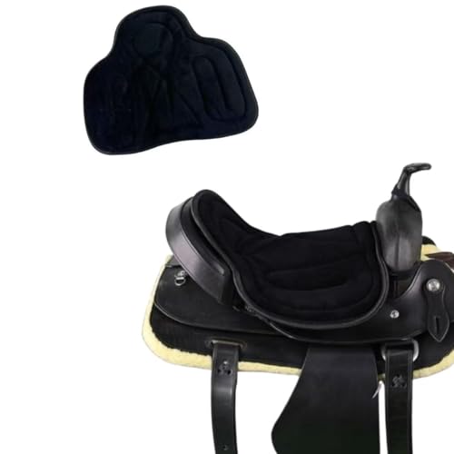 Horse Saddle Cushion Western Long Saddle Pad Horse Riding Seat Saddle Cushion Pad (50X40cm / Black style)