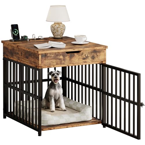 Dog Crate Furniture for Small Dogs (Rustic Brown)