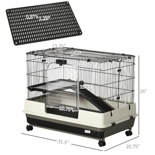 26" Small Animal Cage with Wheels (31.5"L x 20.8"W x 26.0"H)
