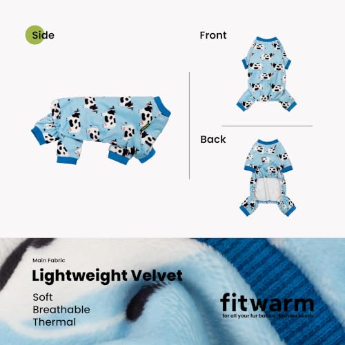 Milk Cow Fleece Dog Pajamas (Milk Cow / Small)