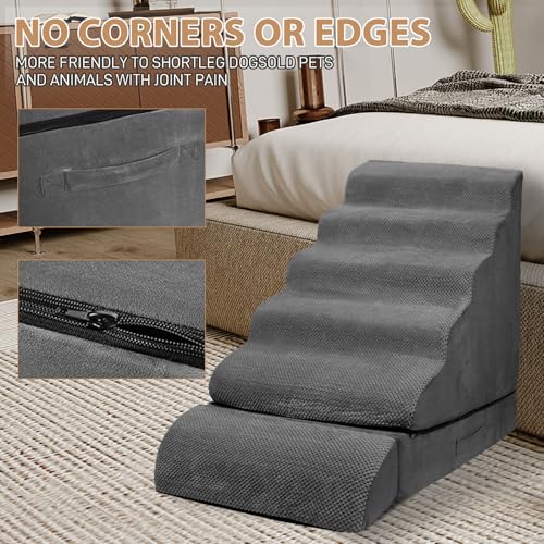 Dog Stairs for High Beds 30 (Dark Gray)