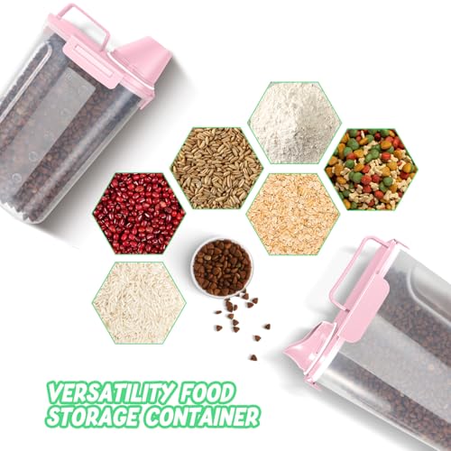 8 12LBS Dog Food Storage Container (Light Pink / (3L+5L)-2pack)