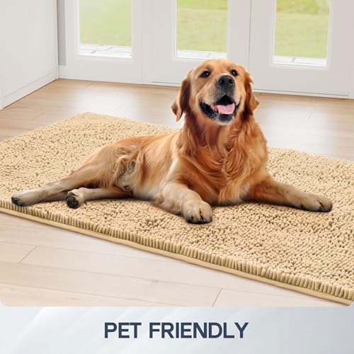 Dog Door Mat for Muddy Paws (72"x48" / Beige)