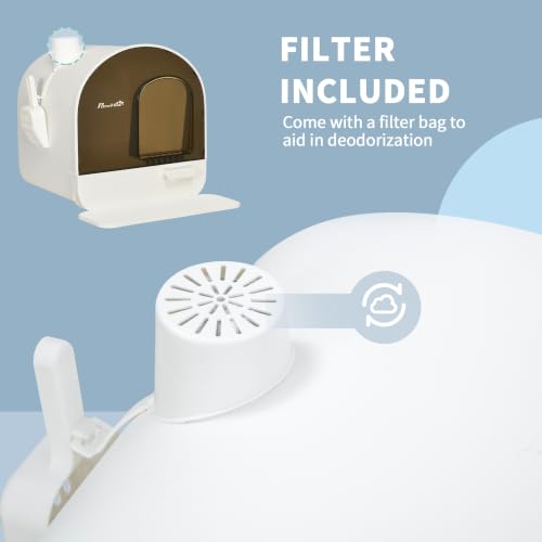 Cat Litter Box with Lid (White)