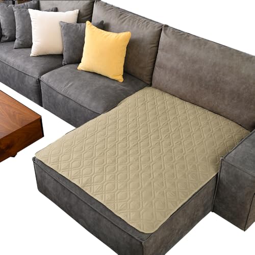 Waterproof Dog Bed Cover Pet Blanket for Furniture Bed Couch Sofa Reversible (40x50 Inch (Pack of 1) / Beige+khaki)