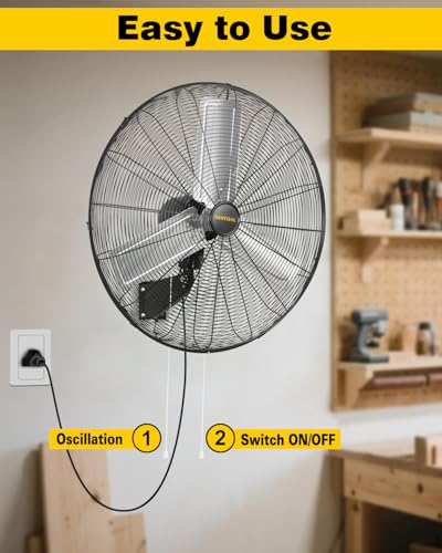 30 Inch Wall Mount Fan Oscillating (30 Inch Oscillating (9,500 CFM))