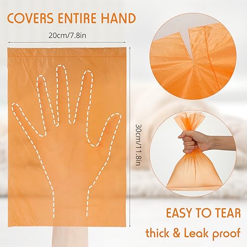 20 Rolls 4000 Ct Dog Poop Bags Leak Proof (1 Count (Pack of 20) / Orange)